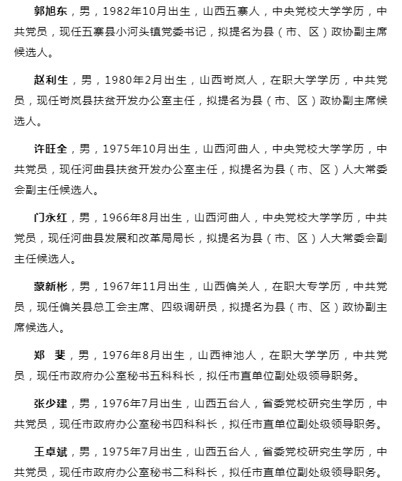 忻州组织部最新公示，开启地方人才建设新篇章