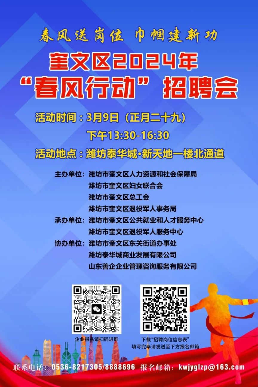 潍坊奎文最新招聘信息汇总